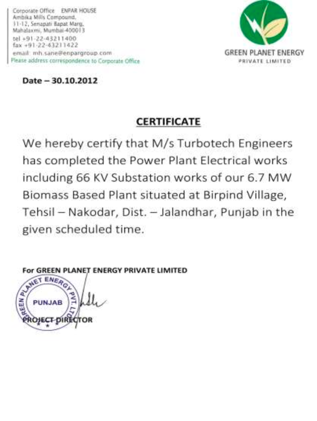 Work Completion Certificate